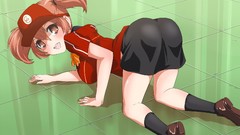 Anime blush anime girls brunettes uniforms hataraku maou-sama 