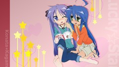 Anime blush anime girls lucky star hiiragi kagami izumi konata