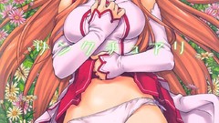 Anime blush long hair anime girls brown eyes brunettes panties 