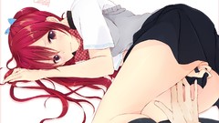 Anime blush long hair anime girls brown eyes seifuku