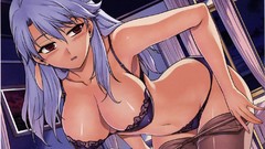 Anime blush long hair anime girls lingerie blue eyes school 