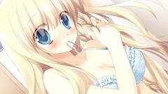 Anime blush long hair bra