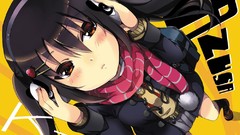 Anime blush long hair brown eyes brunettes school uniforms k - 