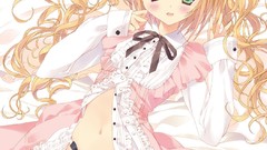 Anime blush long hair panties Takahiro