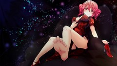 Anime blush pink hair barefoot anime girls utau kasane teto 