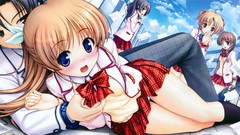 Anime blush seifuku panties Tsugumi grab