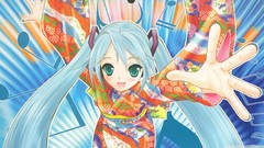 Anime blush smiling anime girls hatsune miku vocaloid twintails 