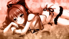 Anime bows long hair shinkyoku soukai polyphonica corticarte 