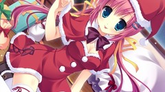 Anime bows pink hair anime girls blue eyes da capo soft shading 