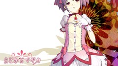 Anime bows pink hair pink eyes anime girls mahou shoujo madoka 