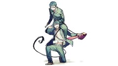 Anime Brothers ao no exorcist okumura rin tails Okumura Yukio 