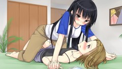Anime brown blush long hair brunettes akiyama mio k - on black 