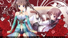 Anime brown Calendar long hair anime girls blue eyes purple 