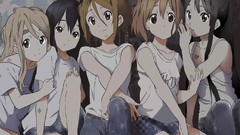 Anime brown eyes akiyama mio k - on black hair nakano azusa 