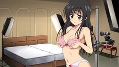 Anime brown eyes bra black hair kotegawa yui to-love-ru panties