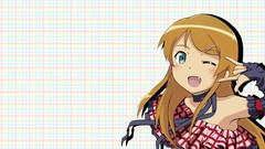 Anime brown gloves blush long hair anime girls blue eyes 