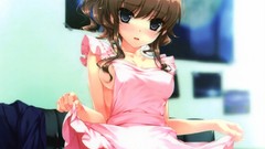 Anime brown kitchen anime girls blue eyes brunettes ecchi 