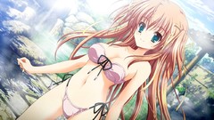 Anime brown long hair anime girls blue eyes brunettes game cg 