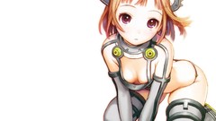 Anime brown short hair range murata cleavage bikini Simple 