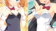 Anime brunettes ecchi blue