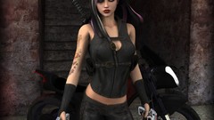 Anime brunettes girls with guns