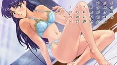 Anime brunettes neon genesis evangelion katsuragi misato