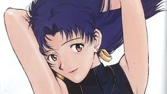 Anime brunettes neon genesis evangelion katsuragi misato