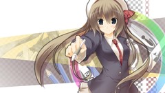 Anime brunettes school uniforms seifuku original characters