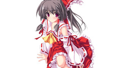 Anime brunettes touhou miko
