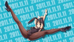 Anime bunny suit high heels bunny ears spread legs