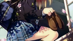 Anime Calendar skirts long hair school uniforms seifuku 