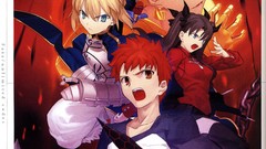 Anime Characters saber fate stay night tohsaka rin emiya shirou 
