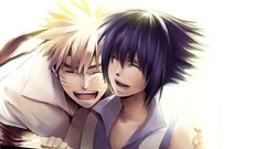Anime Characters young smiling fan art laughing uchiha sasuke 