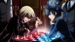 Anime chess suit blondes brunettes kuroshitsuji sebastian 