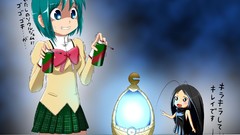 Anime Chibi anime girls blue eyes brown eyes mahou shoujo 