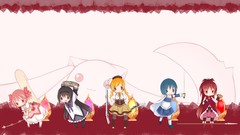 Anime Chibi anime girls mahou shoujo madoka magica akemi homura 