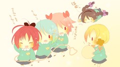 Anime Chibi anime girls mahou shoujo madoka magica akemi homura 