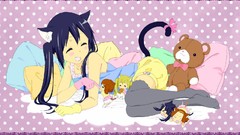 Anime Chibi anime girls nakano azusa animal ears