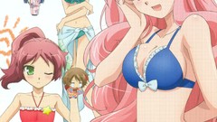 Anime Chibi pink hair anime girls baka to test to shoukanjuu 
