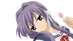 Anime Clannad anime girls fujibayashi kyou Simple Background 