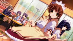Anime Clannad anime girls sakagami tomoyo furukawa nagisa 