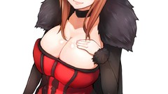 Anime cleavage Simple Background Maoyuu Maou Yuusha Maou 