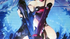 Anime cleavage thigh highs Hyperdimension Neptunia