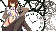 Anime clocks anime girls pantyhose makise kurisu steins gate 