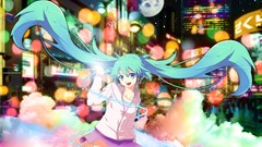 Anime colors multicolor hatsune miku vocaloid