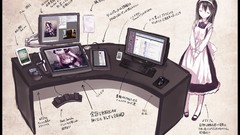 Anime Computers anime girls maids Screens graphics tablets