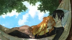 Anime couple anime girls brunettes kirigaya kazuto sword art 