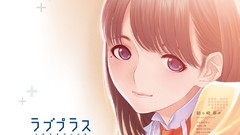 Anime couple schoolgirls skirts long hair short hair