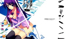 Anime Cover anime girls bakemonogatari senjougahara hitagi 