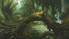 Anime creatures forests artwork fantasy art